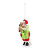 Glass Santa With Teddy Bear Ornament (Set Of 6) 7"H Glass Image 1