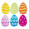 Glitter Easter Egg Cutouts - 6 Pcs. Image 1