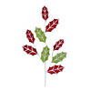 Glittered Fabric Holly Spray (Set Of 6) 29.5"H Polyester Image 1
