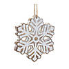 Glittered Snowflake Ornament (Set Of 3) 4.75"H Resin Image 2