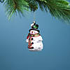Glittered Snowman Ornament (Set Of 6) 5.25"H Glass Image 2