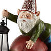 Gnome On Mushroom Solar Statue 5.5X8.5X13" Image 3