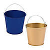 Gold & Blue Mini Metal Pails Kit - 24 Pc. Image 1