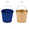 Gold & Blue Mini Metal Pails Kit - 24 Pc. Image 1