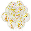 Gold Confetti 12" Latex Balloons - 12 Pc. Image 1