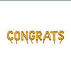 Gold Congrats 16" Mylar Balloon Banner Image 1