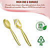 Gold Disposable Plastic Serving Flatware Set - Serving Spoons and Serving Forks (30 Pairs) Image 3