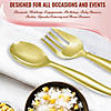 Gold Disposable Plastic Serving Flatware Set - Serving Spoons and Serving Forks (30 Pairs) Image 4