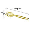 Gold Disposable Plastic Serving Flatware Set - Serving Spoons and Serving Forks (60 Pairs) Image 2