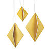 Gold Glitter Diamond Hanging Decorations - 4 Pc. Image 1