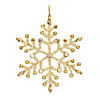 Gold Jeweled Metal Snowflake Ornament (Set Of 12) 5.5"H Iron/Glass Image 2