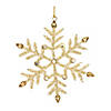 Gold Jeweled Metal Snowflake Ornament (Set Of 12) 5.5"H Iron/Glass Image 3