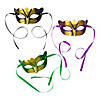 Gold Masquerade Masks- 12 Pc. Image 1