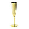 Gold Metallic Plastic Champagne Flutes - 12 Ct. Image 1
