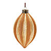 Gold Ribbed Ornament (Set Of 12) 5"H, 5.5"H Glass Image 3