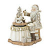 Gold Santa With Spinning Christmas Tree (Set Of 2) 6.5"H Resin Image 1