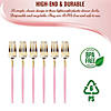 Gold with Pink Handle Moderno Disposable Plastic Dinner Forks (120 Forks) Image 2