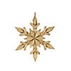 Gold Wood Snowflake Ornament (Set Of 4) 14"H, 18"H Image 2