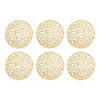 Gold Woven Paper Round Placemat (Set Of 6) Image 1