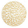 Gold Woven Paper Round Placemat (Set Of 6) Image 3