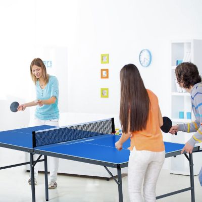 Goplus 6&#8217;x3&#8217; Portable Tennis Ping Pong Folding Table w/Accessories Indoor Outdoor Game Image 2