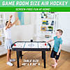 GoSports 48 Inch Air Hockey Arcade Table for Kids - Includes 2 Pushers, 3 Pucks, AC Motor, and LED Scoreboard Image 1