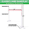 GoSports Get Low Limbo Premium Wooden Limbo Game, Sets up in Seconds - Fun for Kids & Adults, White, Red Image 2