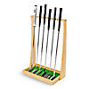 Gosports premium wooden golf putter stand - indoor display rack - holds 6 clubs - natural Image 1