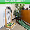 Gosports premium wooden golf putter stand - indoor display rack - holds 6 clubs - natural Image 2