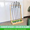 Gosports premium wooden golf putter stand - indoor display rack - holds 6 clubs - natural Image 4