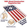 GoSports Regulation Size Solid Wood Cornhole Set - American Flag Design Image 1