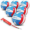 GoSports Soft Touch Recreational Volleyball 6 Pack - Regulation Size for Indoor or Outdoor Play, Includes Ball Pump & Carrying Bag Image 1