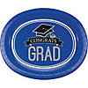 Graduation School Spirit Blue Oval Plates Image 1