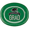 Graduation School Spirit Green Oval Plates Image 1