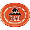 Graduation School Spirit Orange Oval Plates Image 1