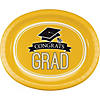 Graduation School Spirit Yellow Oval Plates Image 1