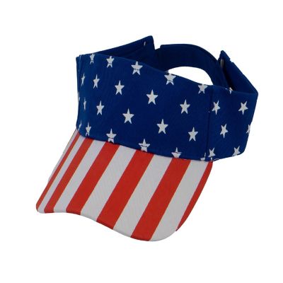 Gravity Trading Top Headwear Pro Style Twill USA Flag Visor Image 1