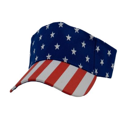 Gravity Trading Top Headwear Pro Style Twill USA Flag Visor Image 1