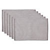 Gray & White 2-Tone Ribbed Placemat (Set Of 6) Image 1