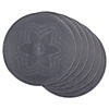 Gray Floral Woven Round Placemat Set/6 Image 1