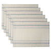 Gray French Stripe Placemat (Set Of 6) Image 1