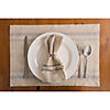 Gray French Stripe Placemat (Set Of 6) Image 3