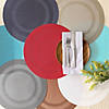 Gray Round Pvc Doubleframe Placemat 6 Piece Image 4