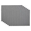 Gray Textured Twill Weave Placemat 6 Piece Image 1