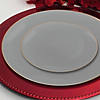 Gray with Gold Organic Round Disposable Plastic Dinnerware Value Set (20 Settings) Image 4