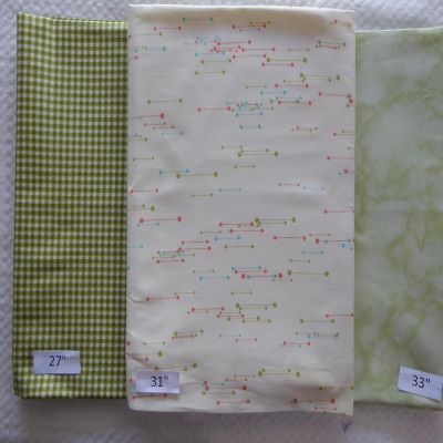 Green Blenders Checks 2 Yards 21 In Cotton Fabric Last of the Best End of Bolt Image 1