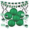 Green Congrats Grad Hanging Decorations Kit - 20 Pc. Image 1