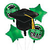 Green Graduation Congrats Grad Balloon Bouquet Kit - 14 Pc. Image 1