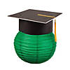 Green Hanging Paper Lantern with Graduation Cap Decorating Kit - 12 Pc. Image 1
