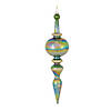 Green Irredescent Drop Ornament (Set Of 6) 12.5"H Glass Image 2